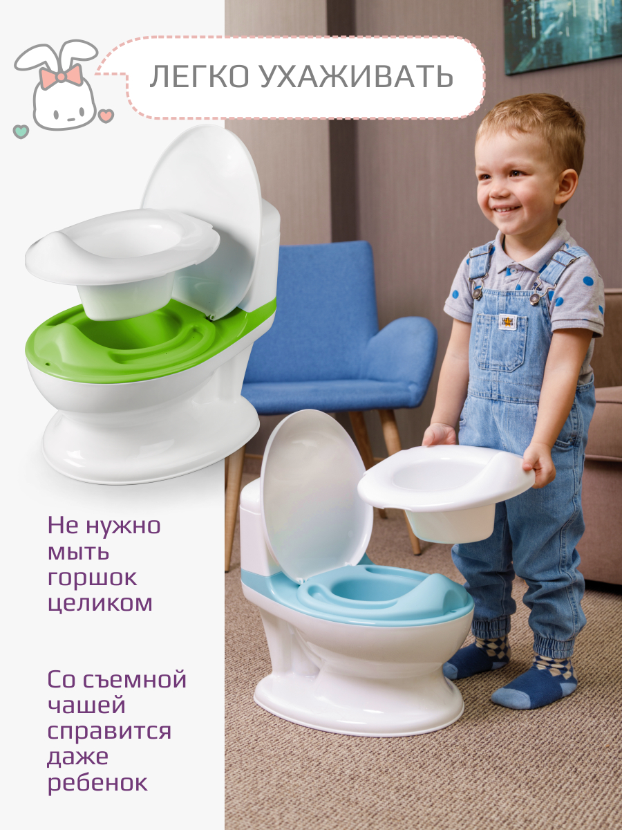 Горшок KidWick Hippo музыкальный зеленый - фото 6