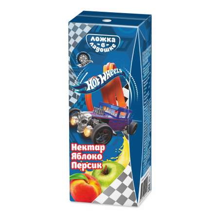 Нектар Ложка в ладошке Hot Wheels яблочно-персиковый с мякотью 200мл с 5месяцев в ассортименте