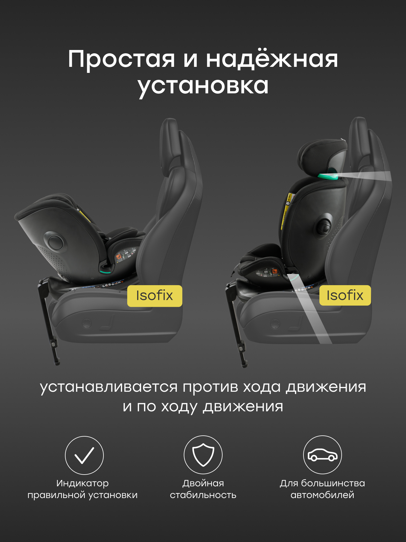 Автокресло Happy Baby KIDSTER Isofix 0+/1/2/3 (0-36 кг) черный - фото 5