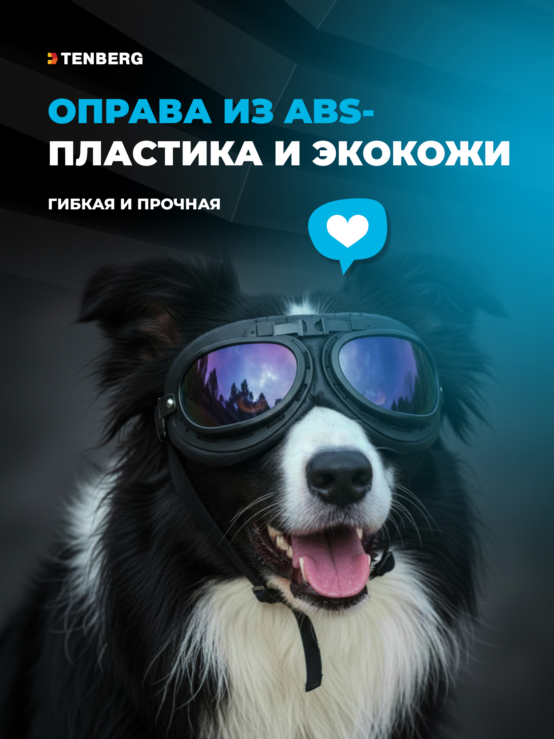 Солнцезащитные очки для собак TENBERG Barkley UV Black - фото 5