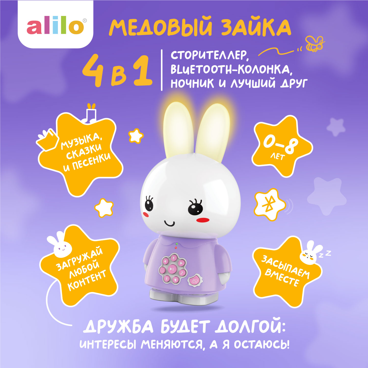 Игрушка alilo Медовый зайка - фото 1