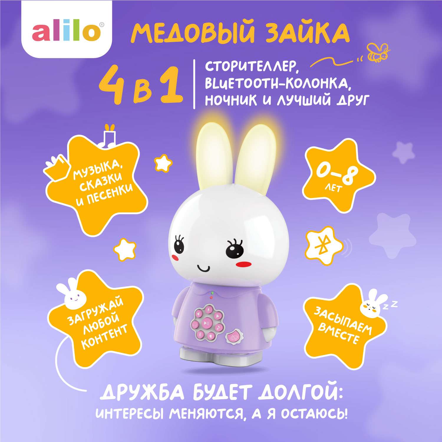 Игрушка alilo Медовый зайка - фото 1