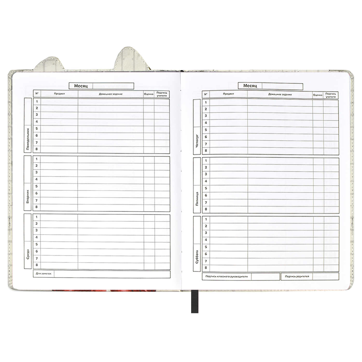 Дневник школьный ФЕНИКС+ 1-11 класс А5+ 48 листов твердый переплёт с поролоном искусственная кожа вырубка ляссе - фото 7