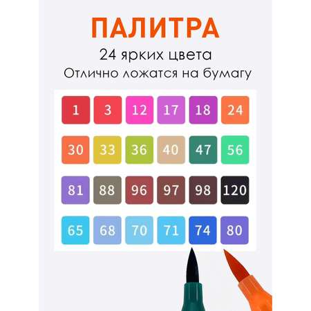 Маркеры Orange Peel 24 цв.