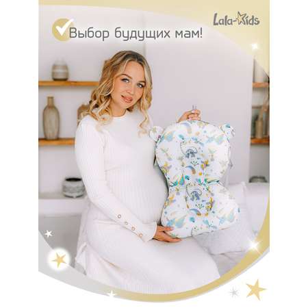 Матрасик для купания новорожденных LaLa-Kids в ванночку Динозаврики