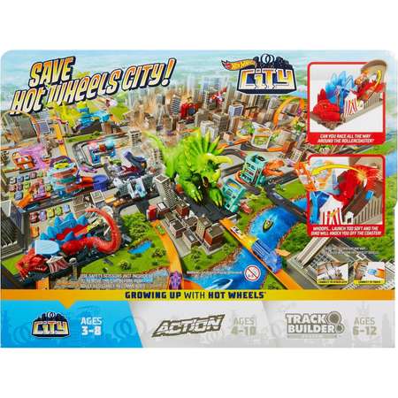 Трек Hot Wheels Атака стегозавра с пусковой установкой