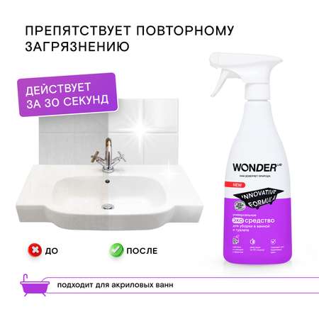 Спрей для уборки WONDER Lab Для ванной и туалета
