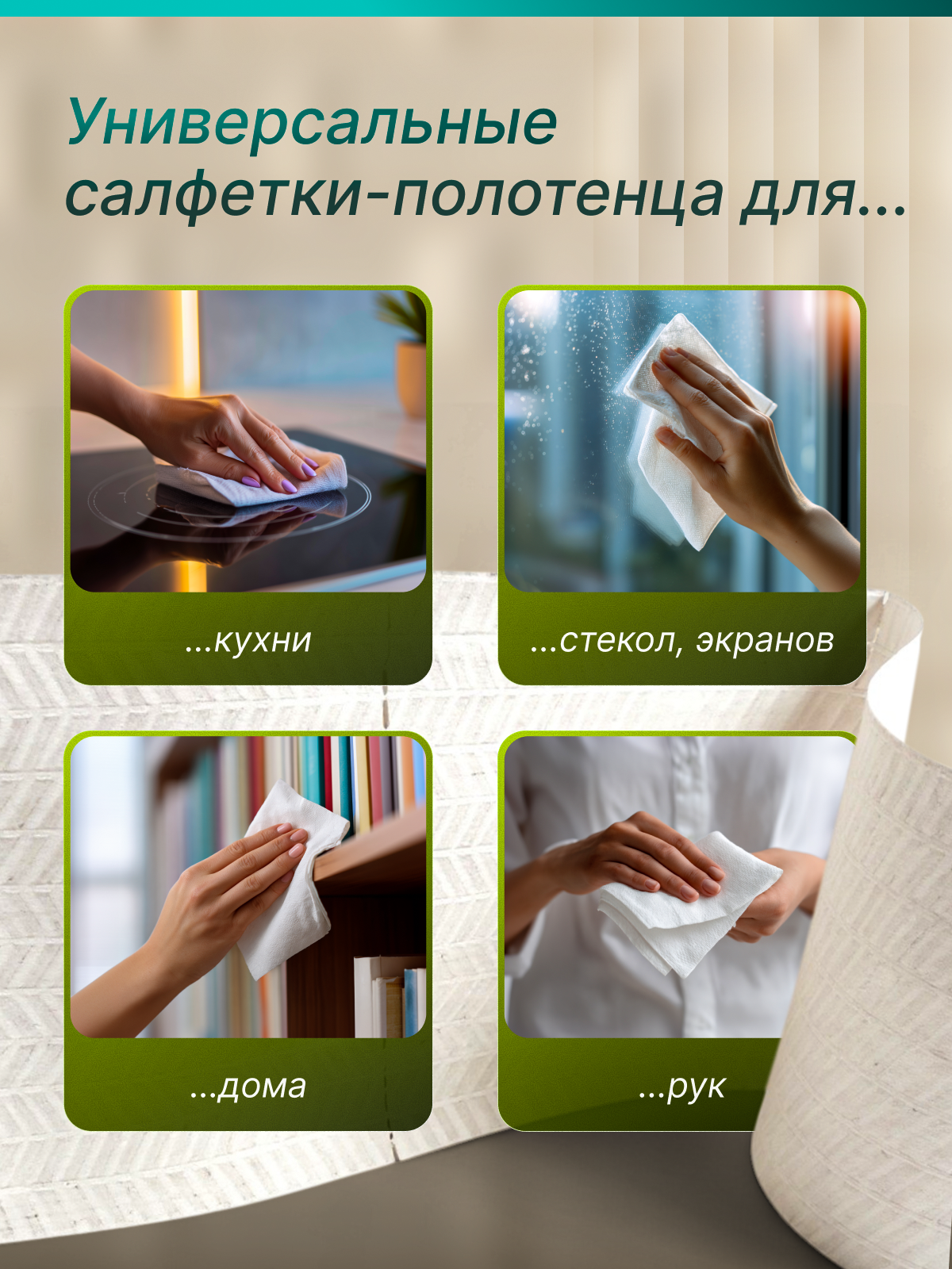 Рулонные салфетки для уборки Cotto Proff 100 шт Премиум - фото 3