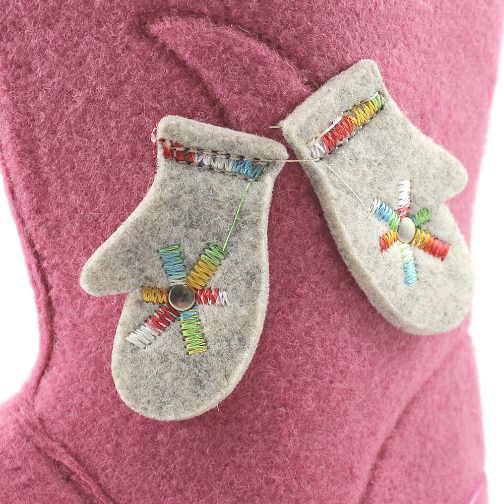 Валенки Europen C201-3варежка-СВ EUROPEN Валенки войлочные детские,розовый войлок - фото 5