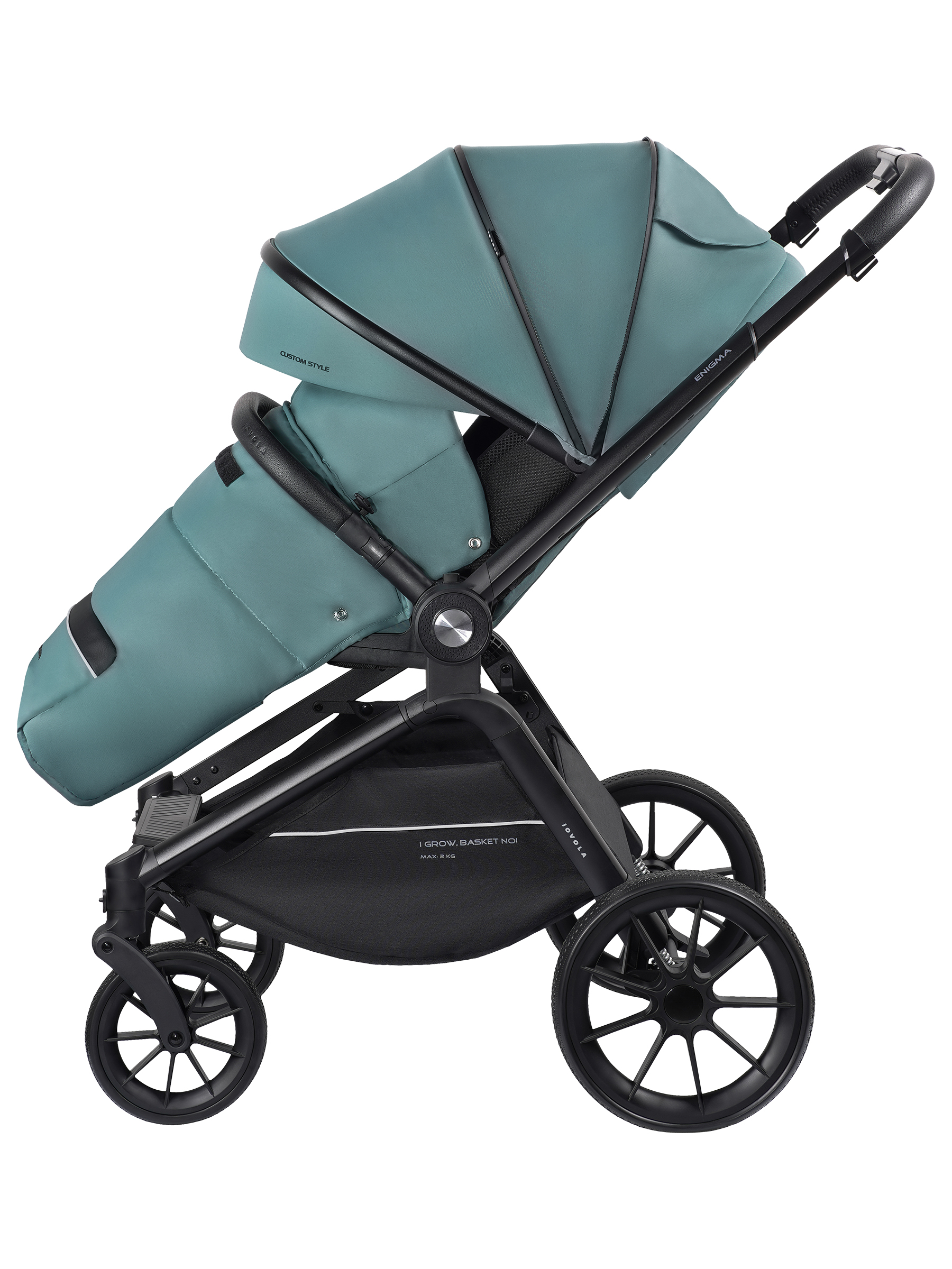 Коляска прогулочная JOVOLA Enigma всесезонная зеленый - фото 14