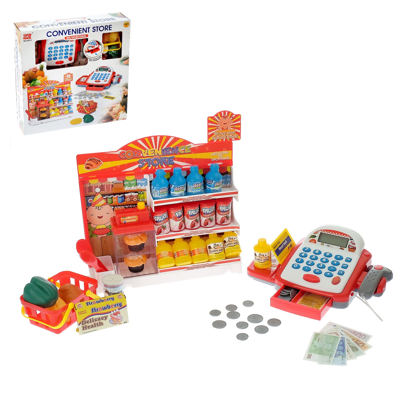 Игровой набор Sima-Land продукты, прилавок, касса - фото 1