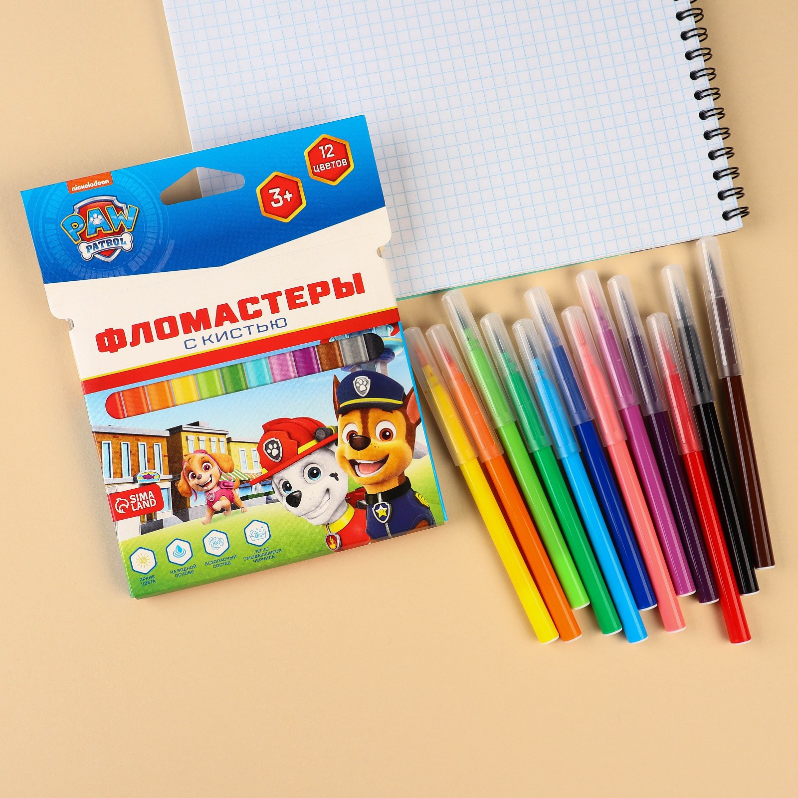 Фломастеры Paw Patrol 12 шт. - фото 4