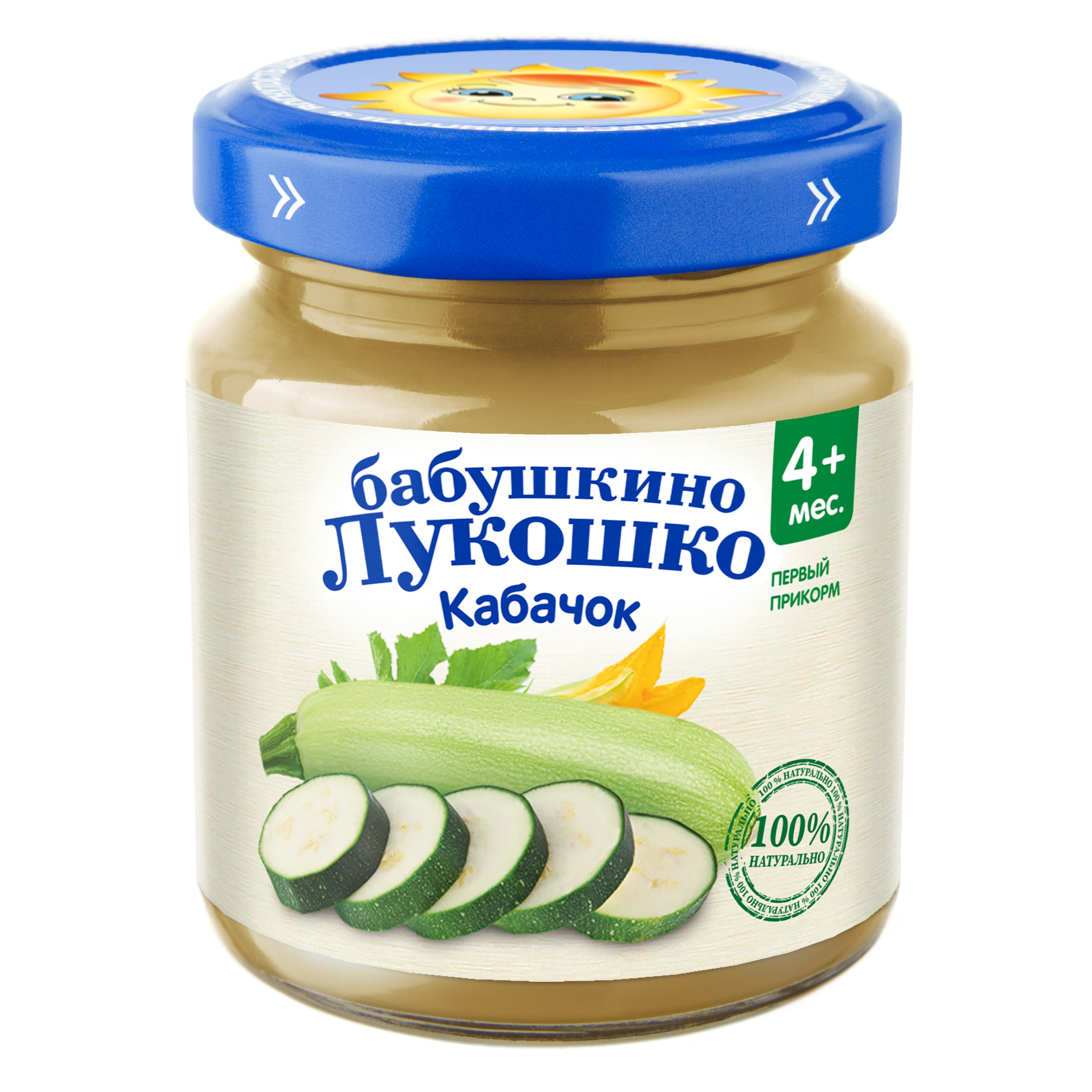 Пюре Бабушкино лукошко кабачок для детей с 4 месяцев 100 г - фото 1
