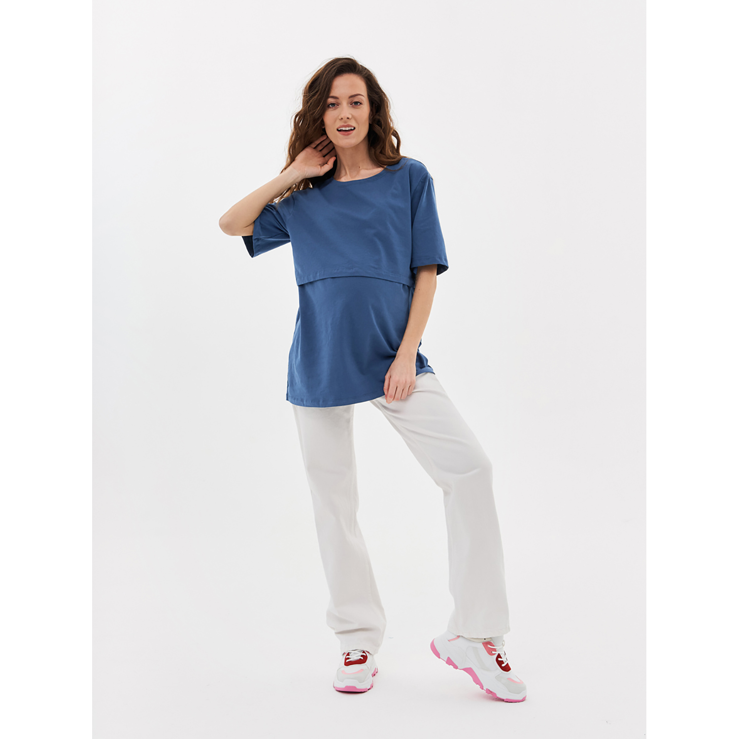 Футболка для кормящих Proud Mom ФБФ-0300-индиго - фото 3
