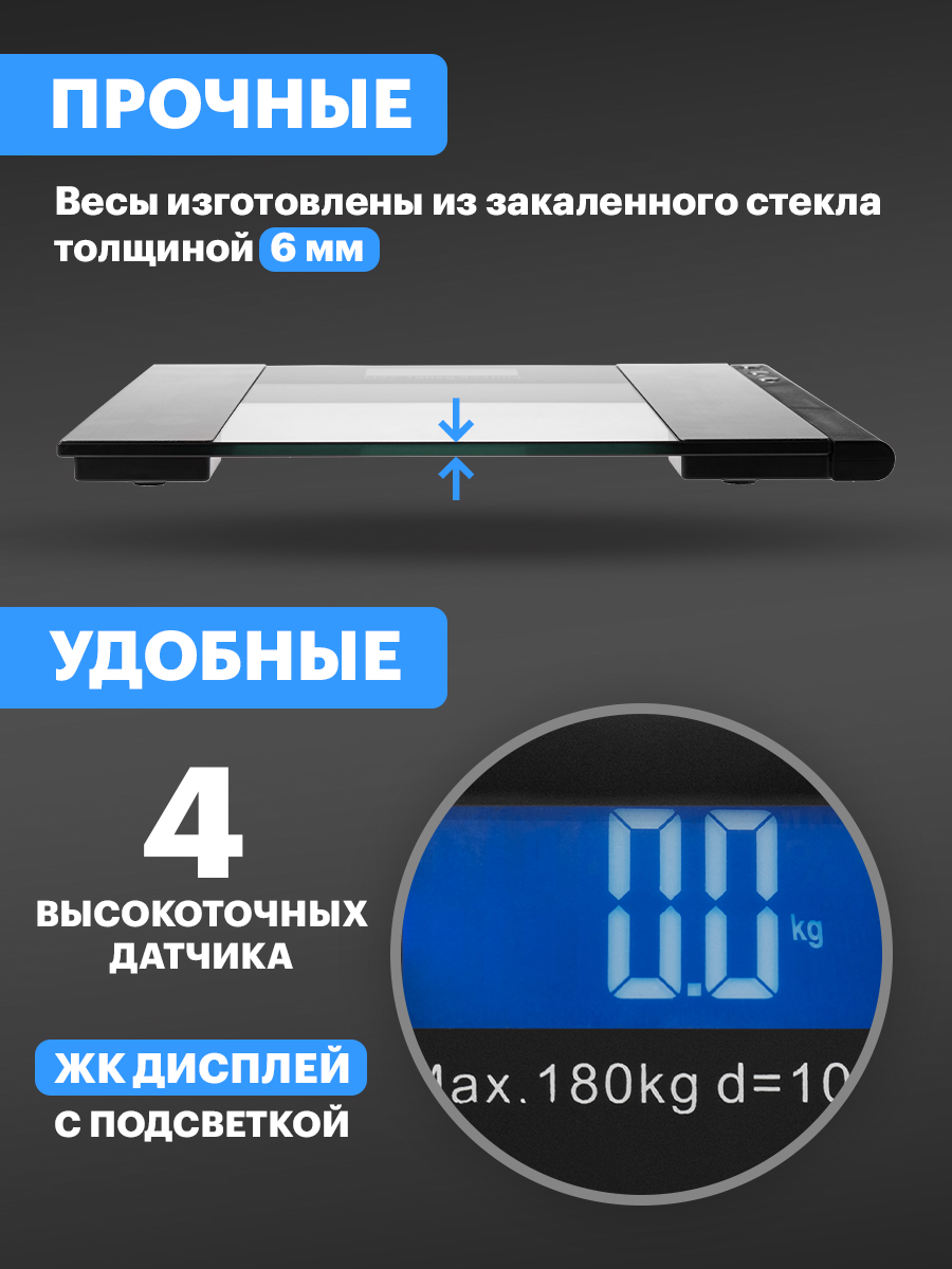 Весы электронные REXANT Smart Life с диагностикой 72-1203 - фото 3