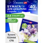Художественная бумага Brauberg для акварели 40 лист.