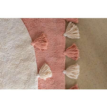 Хлопковый ковер Lillaland COLORFUL WHITE PINK