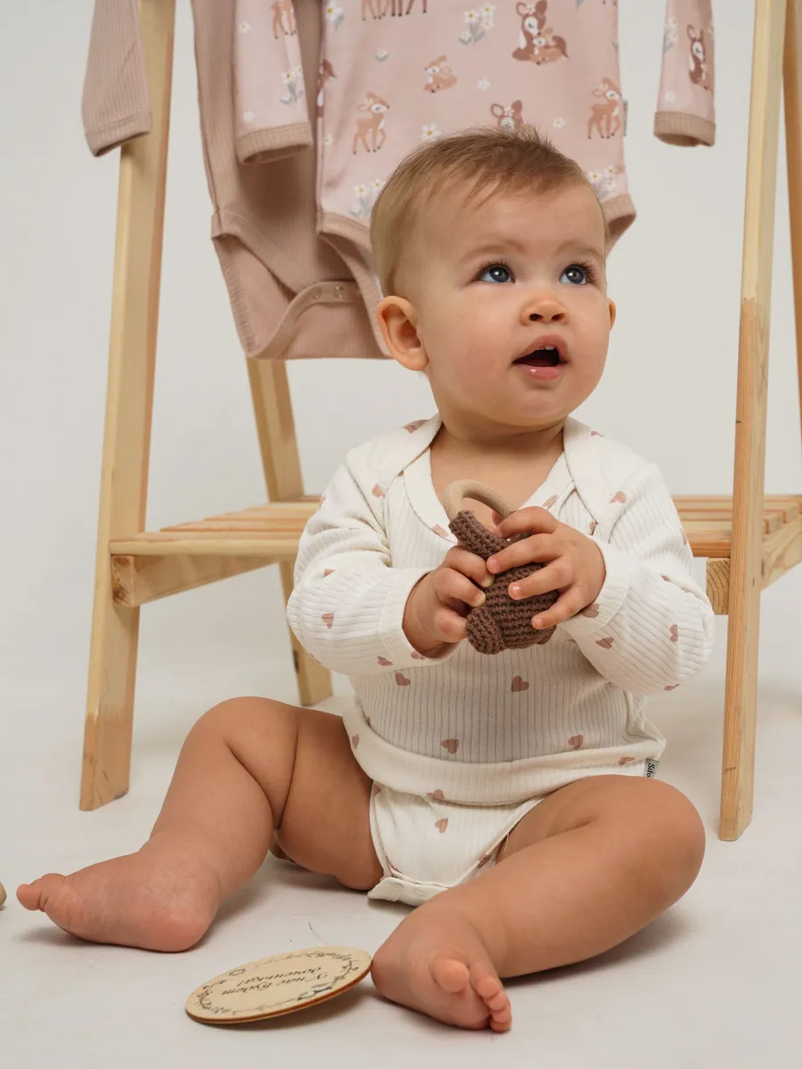 Боди 3 шт Супер Пупс нбр/3пр/бд/sk20/рубчик/леснаясказка - фото 13