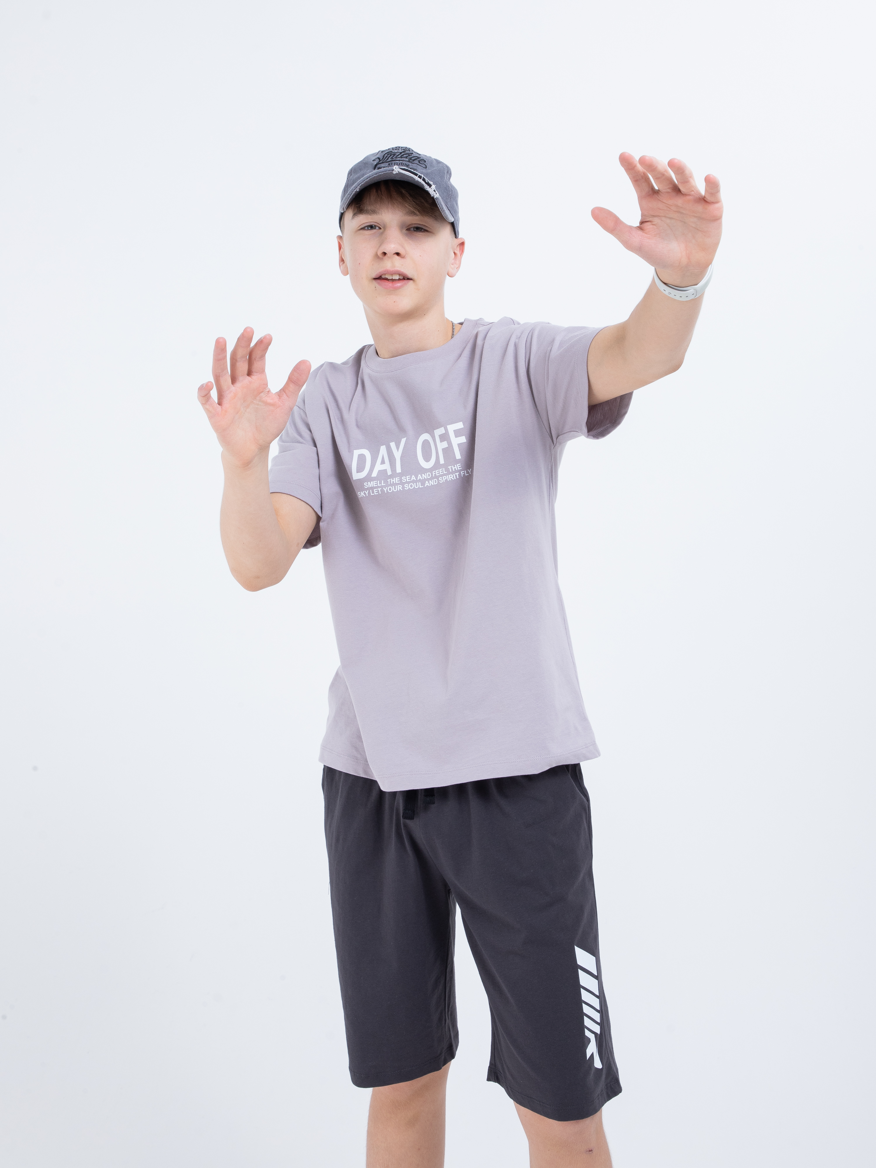 Футболка STELLA MODA 11217_серый - фото 9