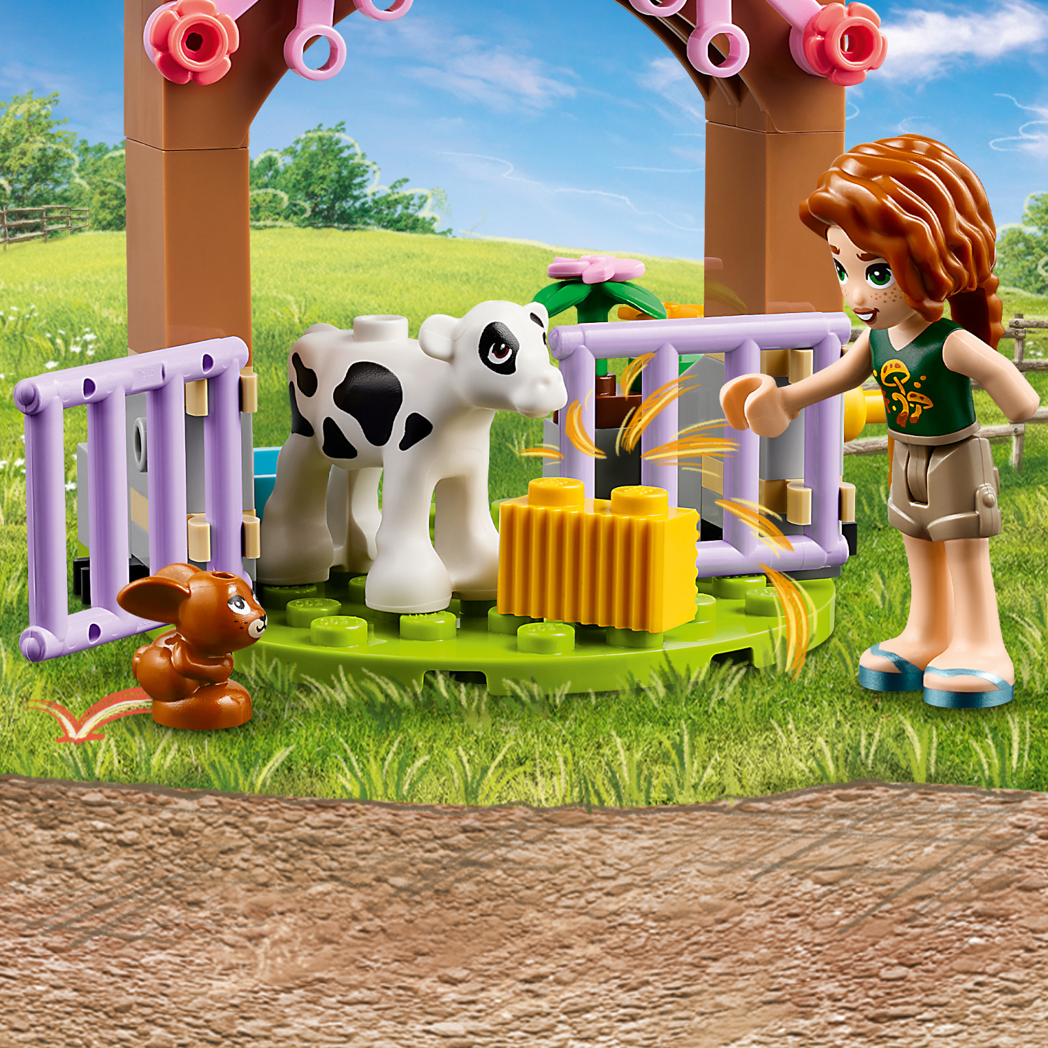 Конструктор LEGO Friends Осенний сарай для теленка блочный - фото 8