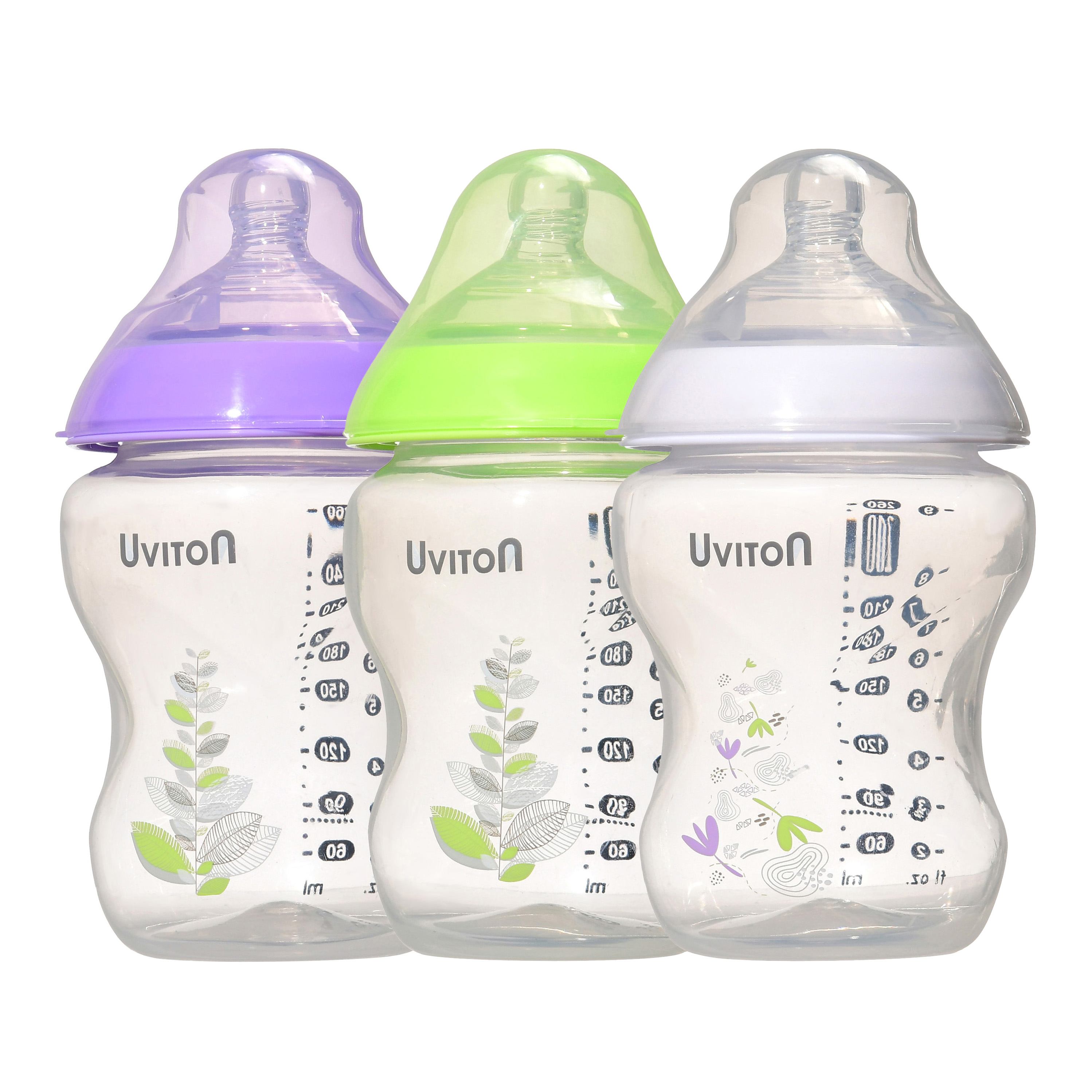 Бутылочка Uviton Anti-Colic 260 мл в ассортименте - фото 7