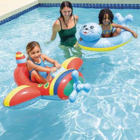 Лодка детская надувная Intex Самолет 119х114см Pool Cruisers от 3-6 лет до 27 кг