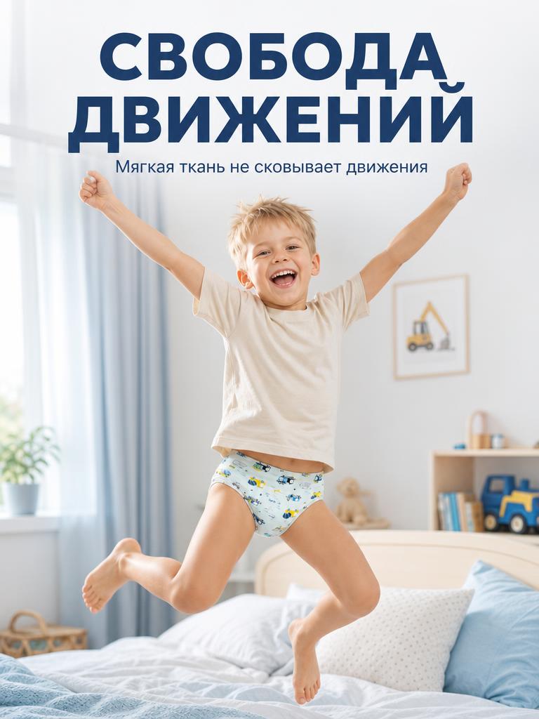 Трусы 5 шт Bambooland Pantie-constructioncars - фото 10