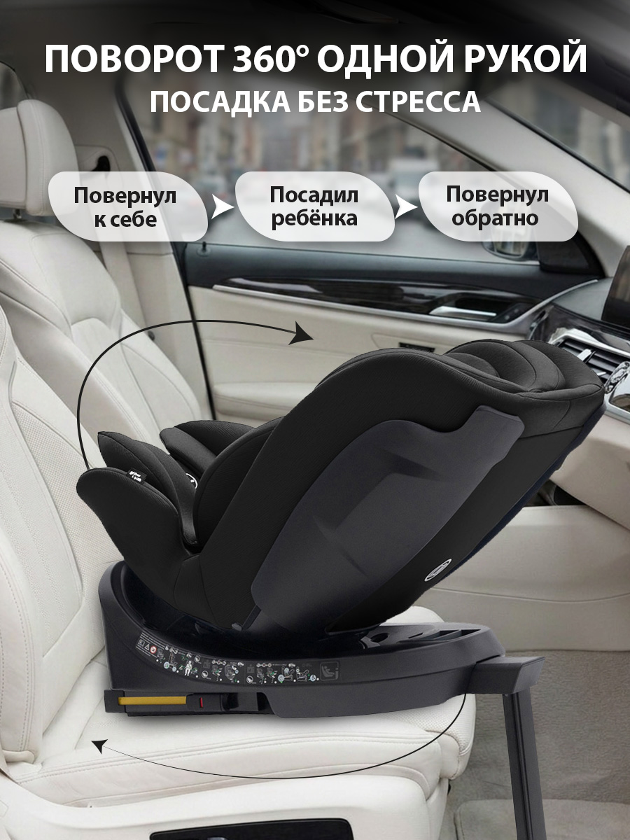 Автокресло agex Grow i‑Size Isofix 0+/1/2/3 (0-36 кг) черный - фото 4