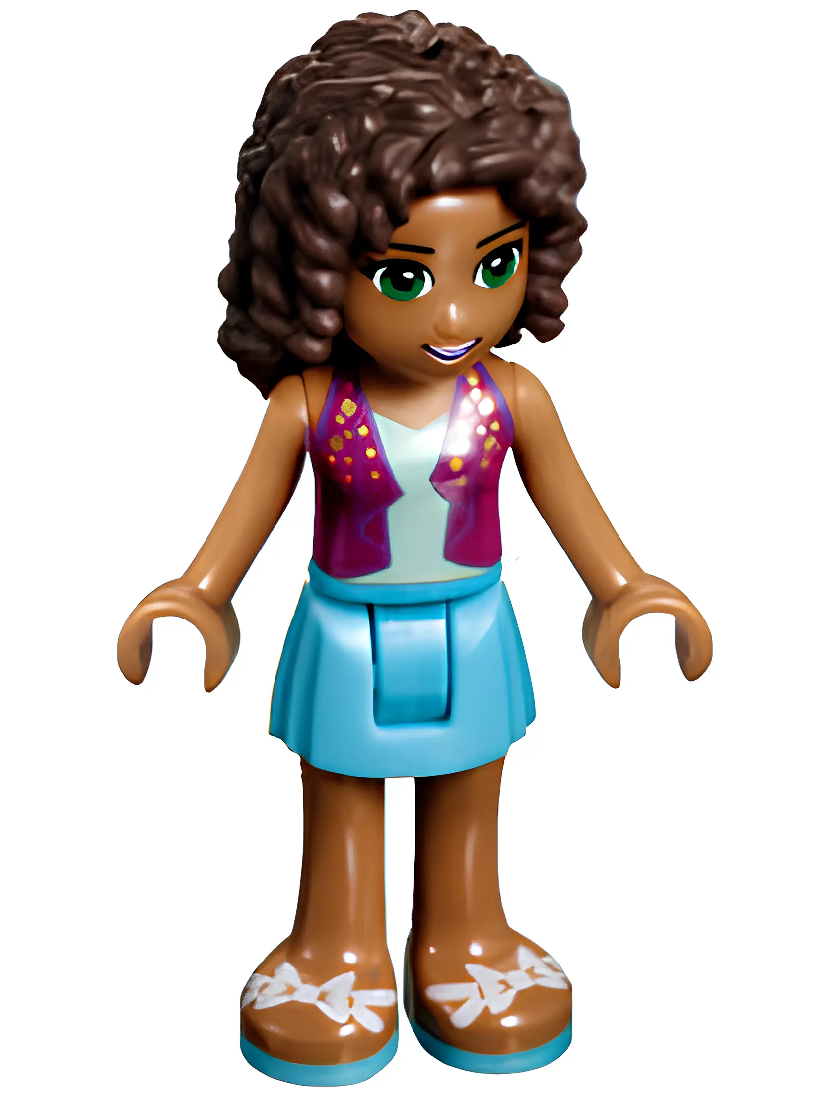 Изображение товара Фигурка LEGO Friends Andrea с юбкой и жилетом Изображение товара Фигурка LEGO Friends Andrea с юбкой и жилетом