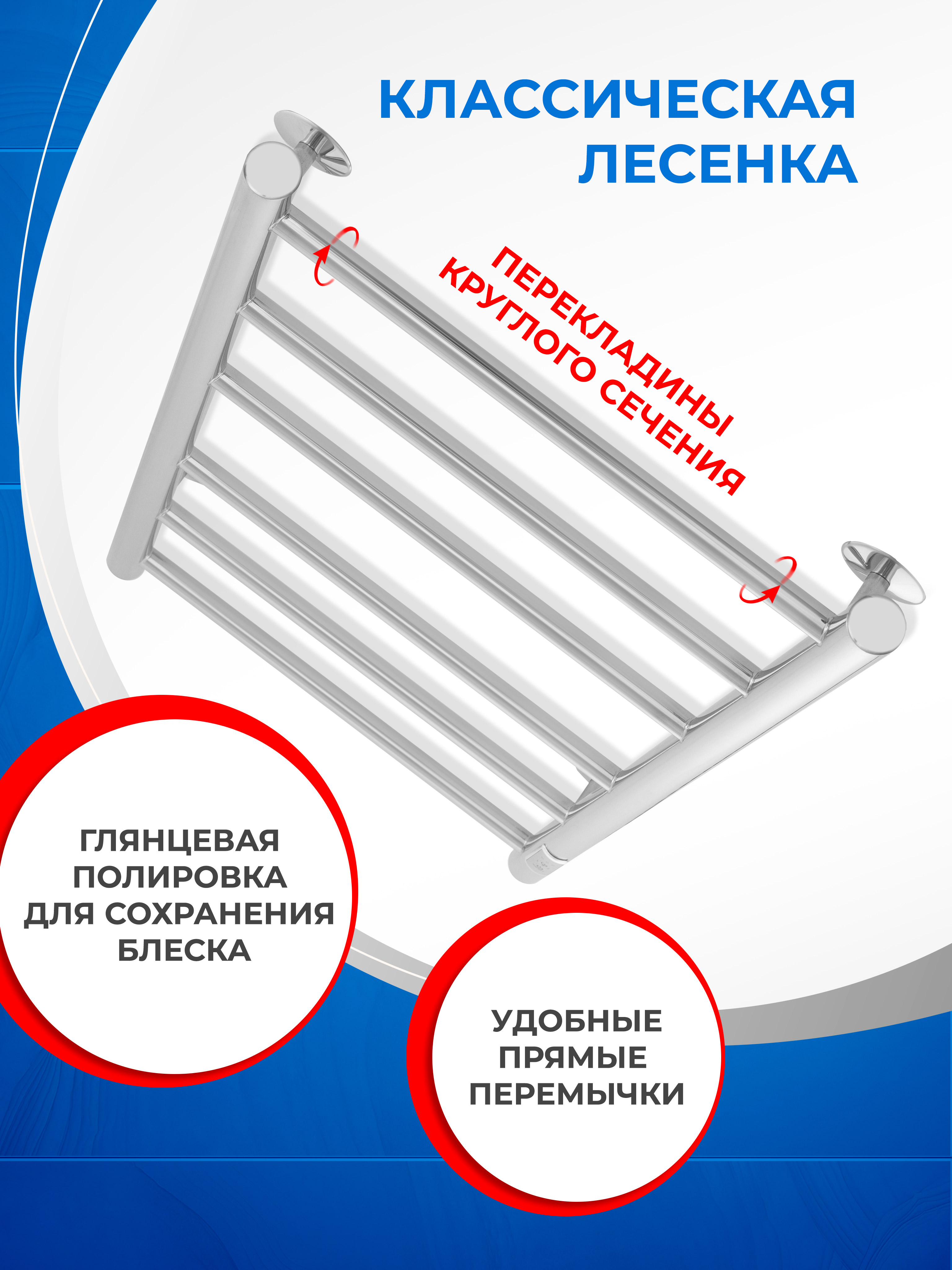 Полотенцесушитель электрический Energy ROUND 900x400 - фото 3