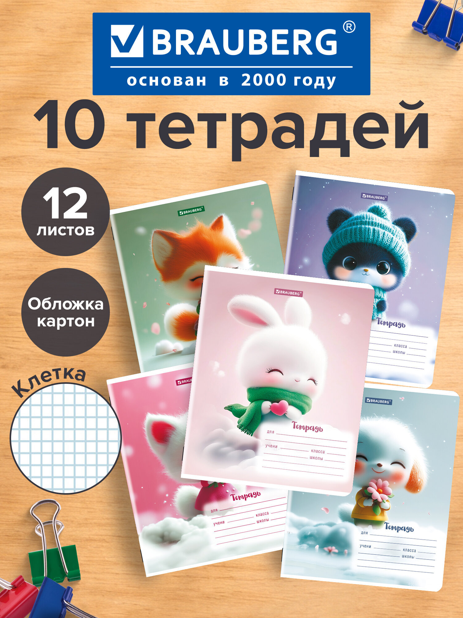 Изображение товара Общая тетрадь BRAUBERG в клетку 12 листов, 10 шт Изображение товара Общая тетрадь BRAUBERG в клетку 12 листов, 10 шт