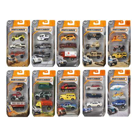Игровой набор Matchbox 3 машинки в ассортименте