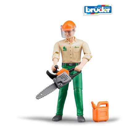 Фигурка Bruder лесозаготовщика с аксессуарами
