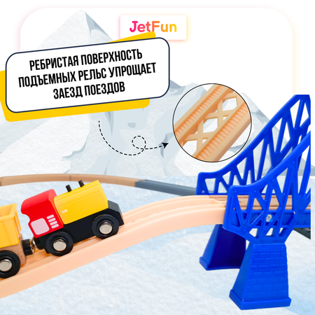 Конструктор JetFun Железная дорога деревянный