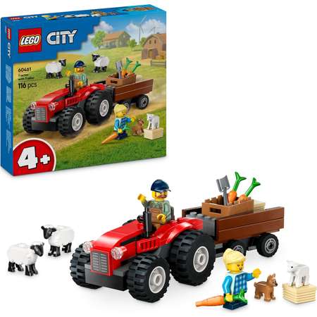 Конструктор LEGO City Фермерский трактор с прицепом блочный