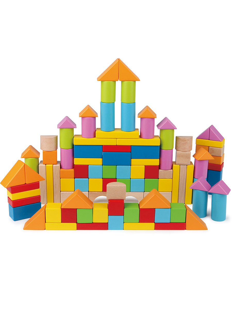 Конструктор Hape Кубики деревянный 101 дет. - фото 5