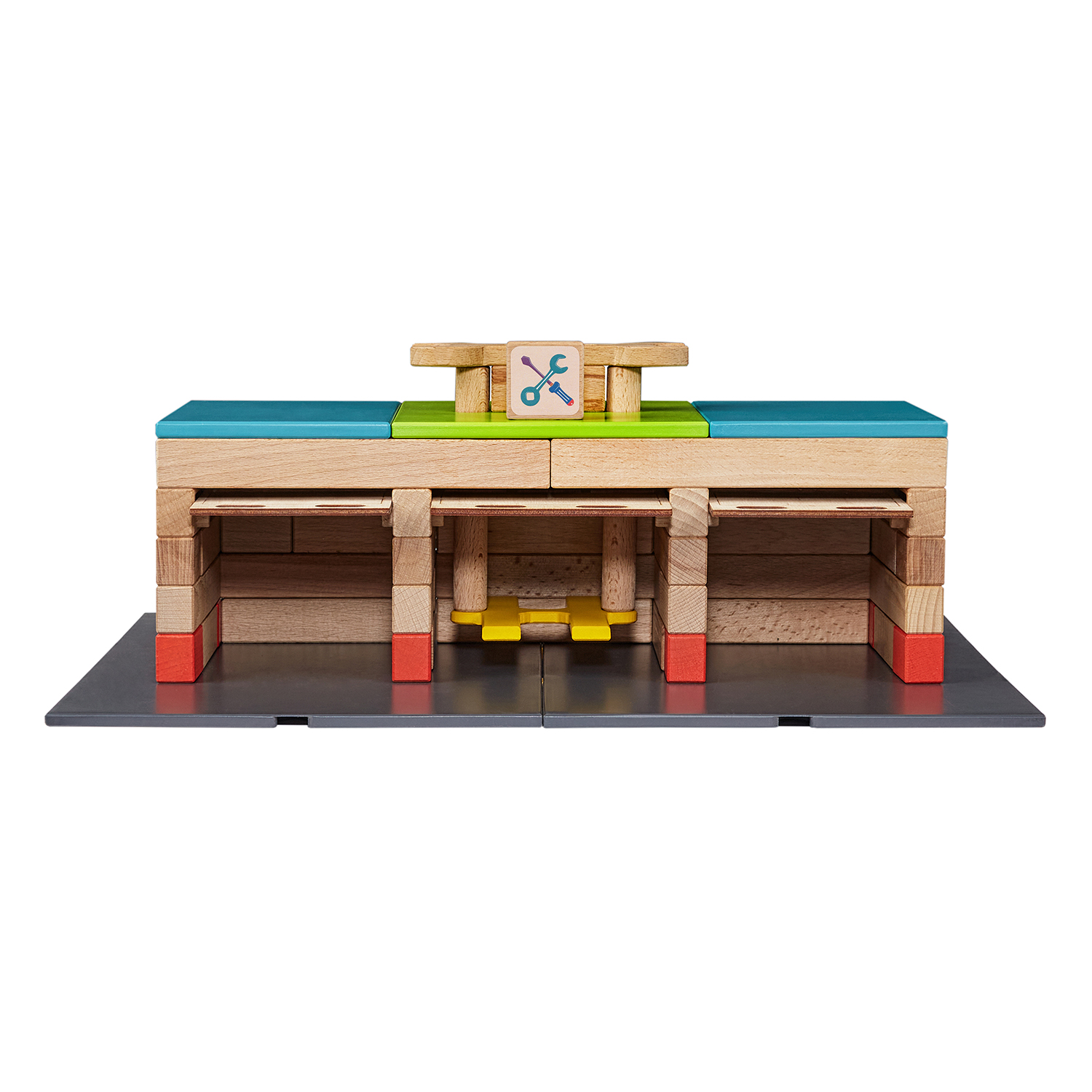 Конструктор WOOD BLOCKS Транспарк деревянный - фото 22