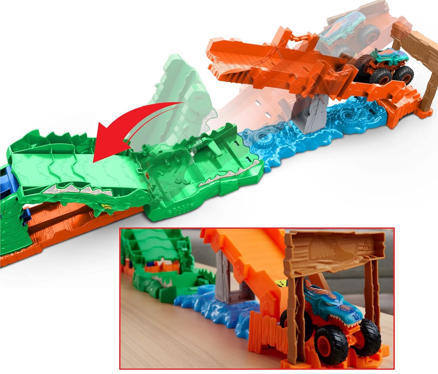 Трек Hot Wheels Трюк с крокодилом JJN45 - фото 5