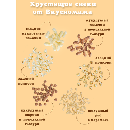 Кукурузные палочки Вкусномама сладкие с сюрпризом для мальчика Кибербот