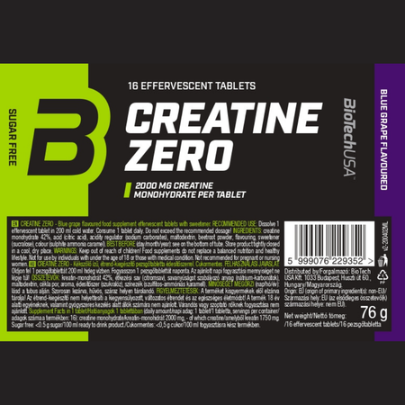 Креатин BiotechUSA Creatine Effervescent 16 таблеток Синий виноград
