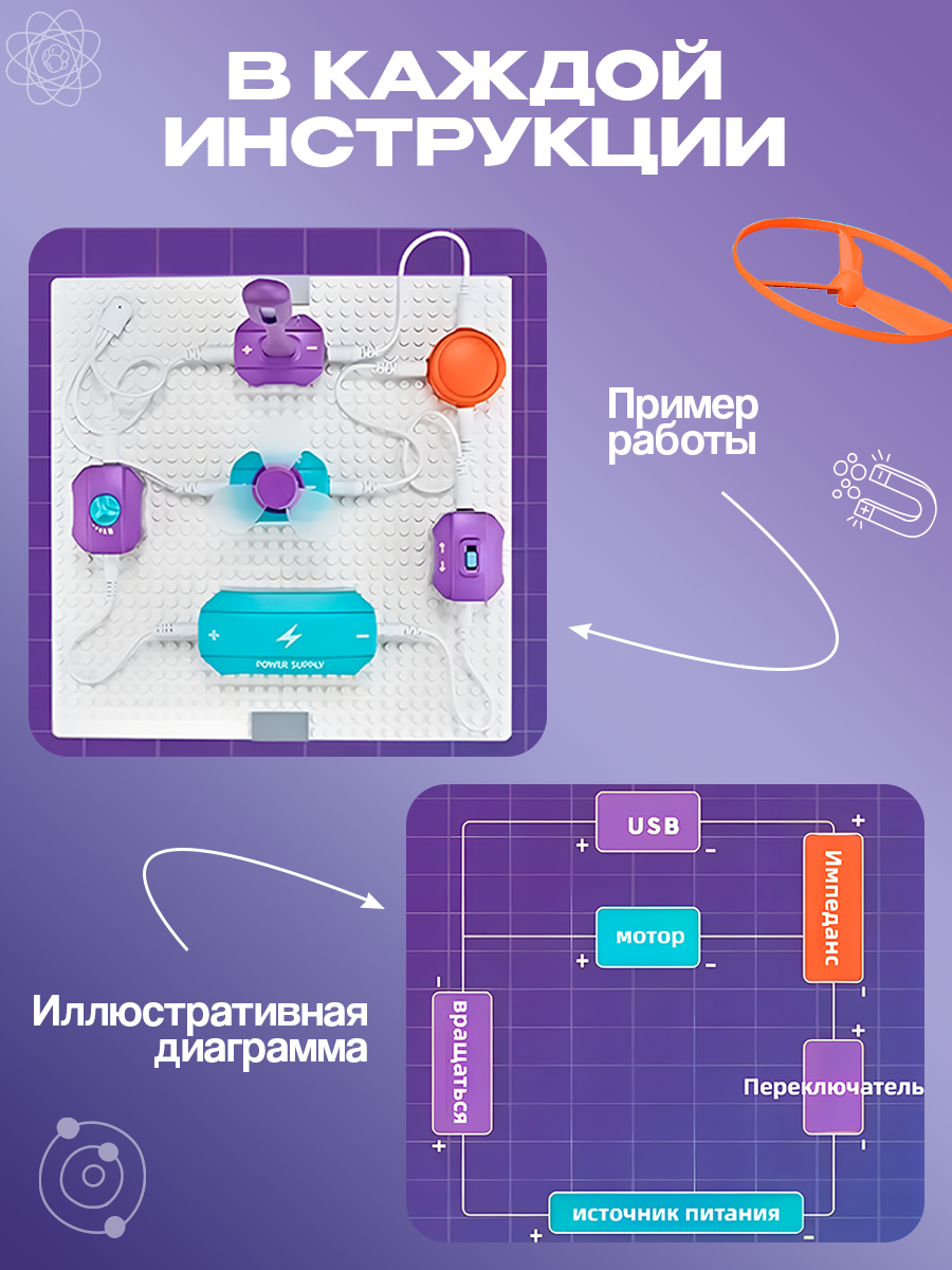 Конструктор SCIENCE EDUCATION Робототехника 300+ схем электронный - фото 11