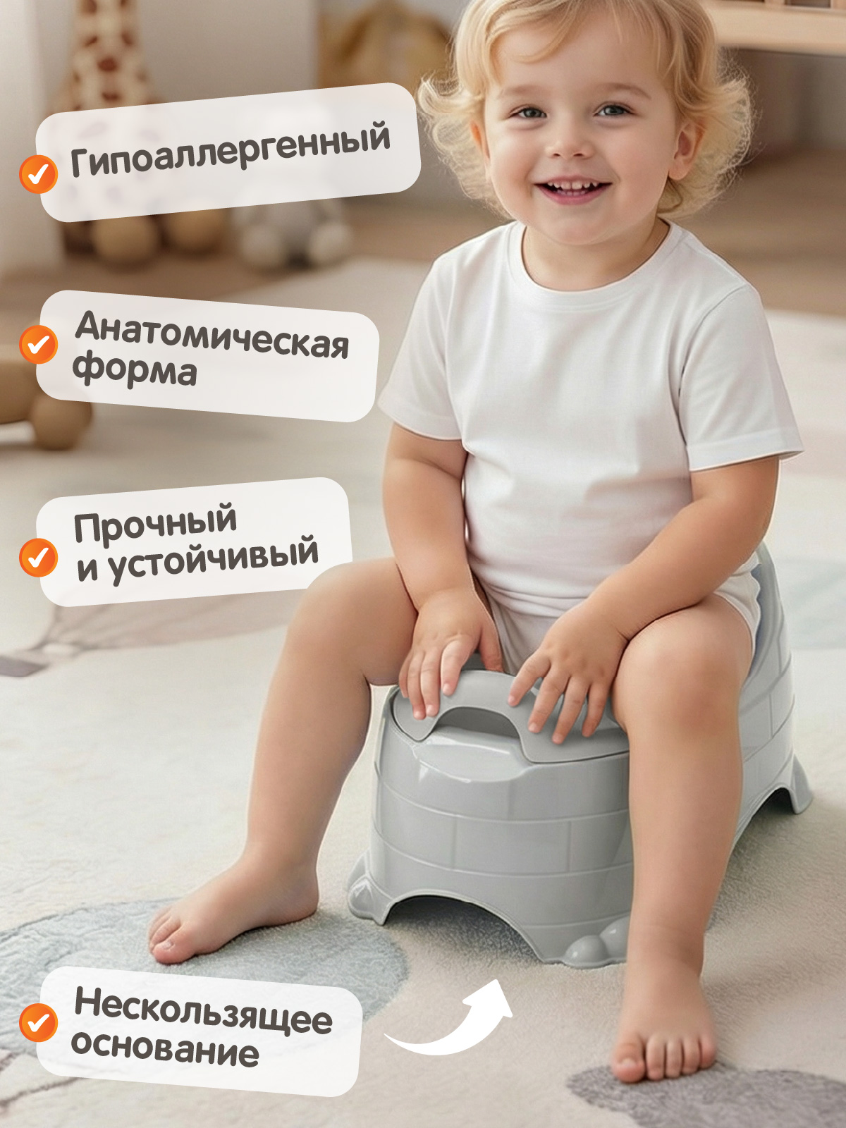 Горшок Компания Друзей серый серый - фото 2