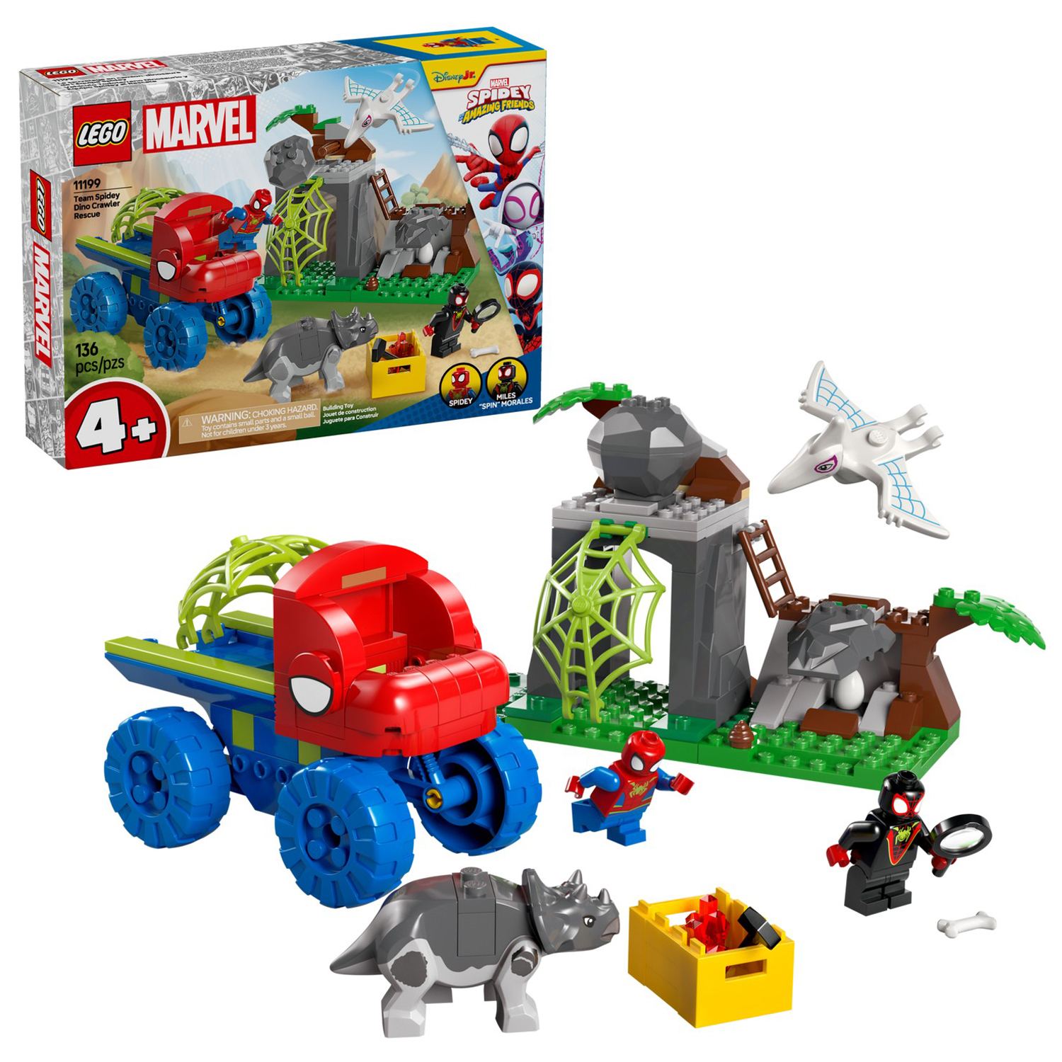 Конструктор LEGO Spidey Спасение дино-грузовика блочный - фото 1