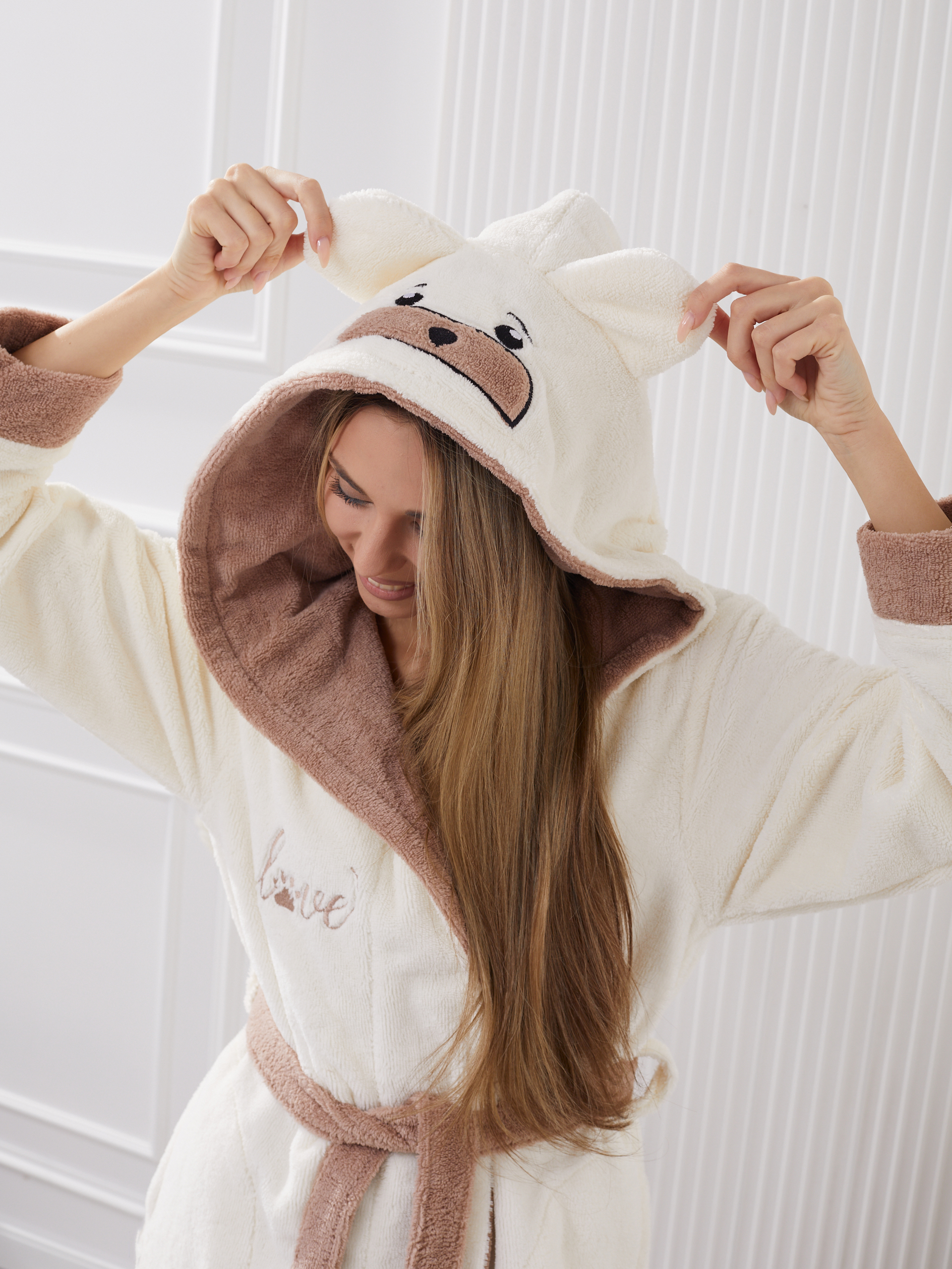 Халат ATLASplus ЗвериБамб-ИПМИШКА-крем_корич - фото 2