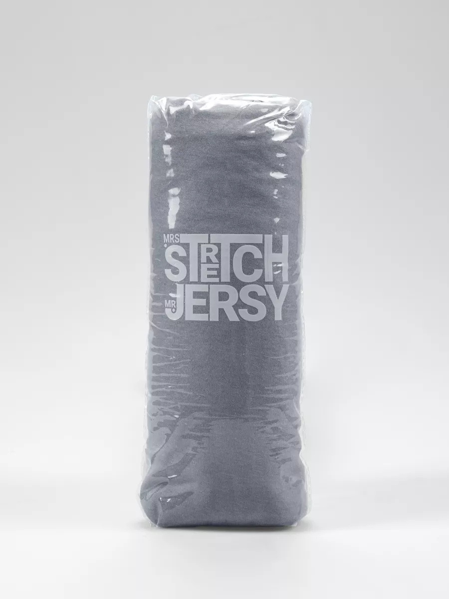 Простыня Mrs.Stretch Mr.Jersy Графит 200 x 200 см на резинке - фото 6