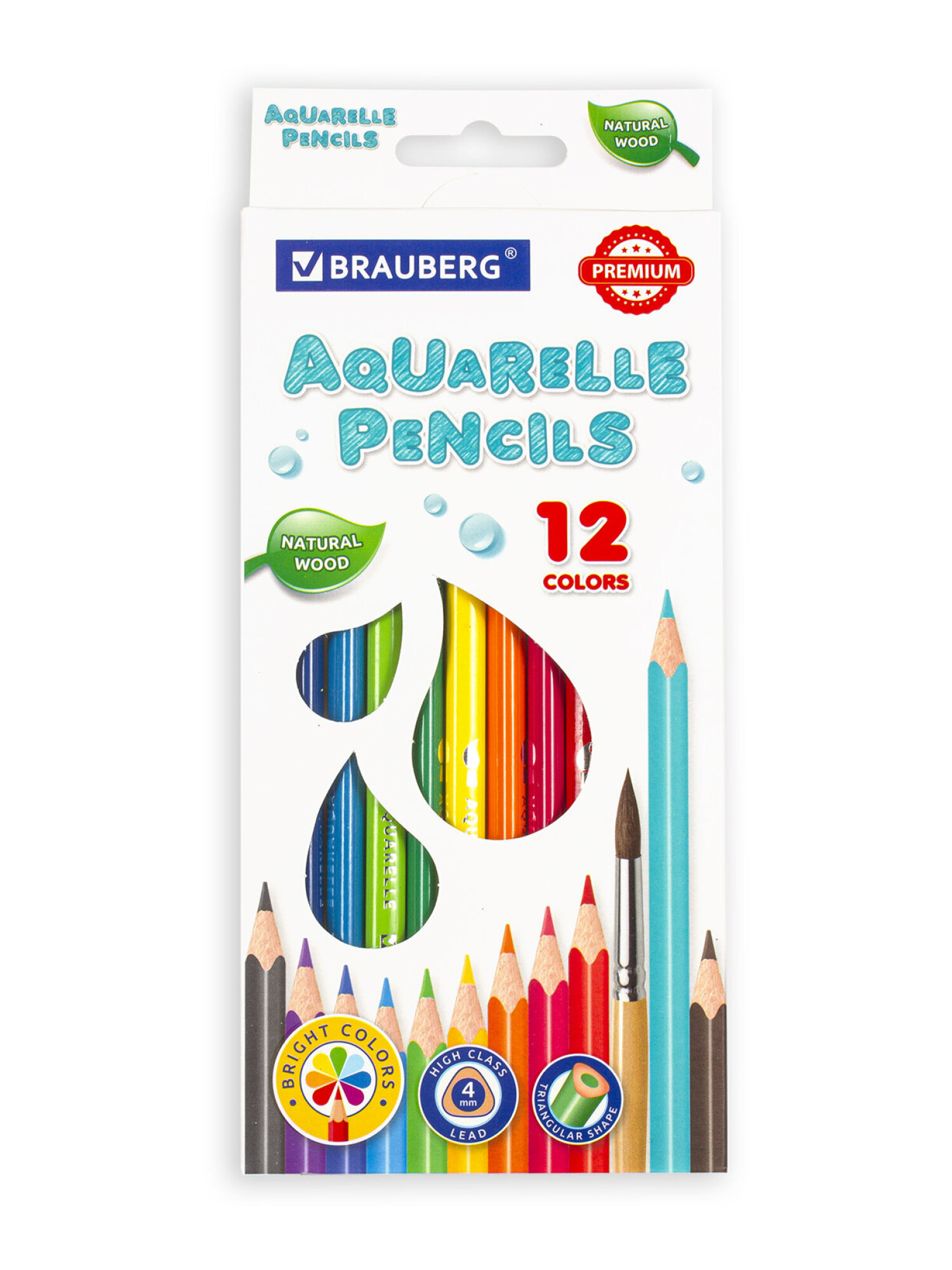 Карандаши акварельные Brauberg 12 шт. - фото 11