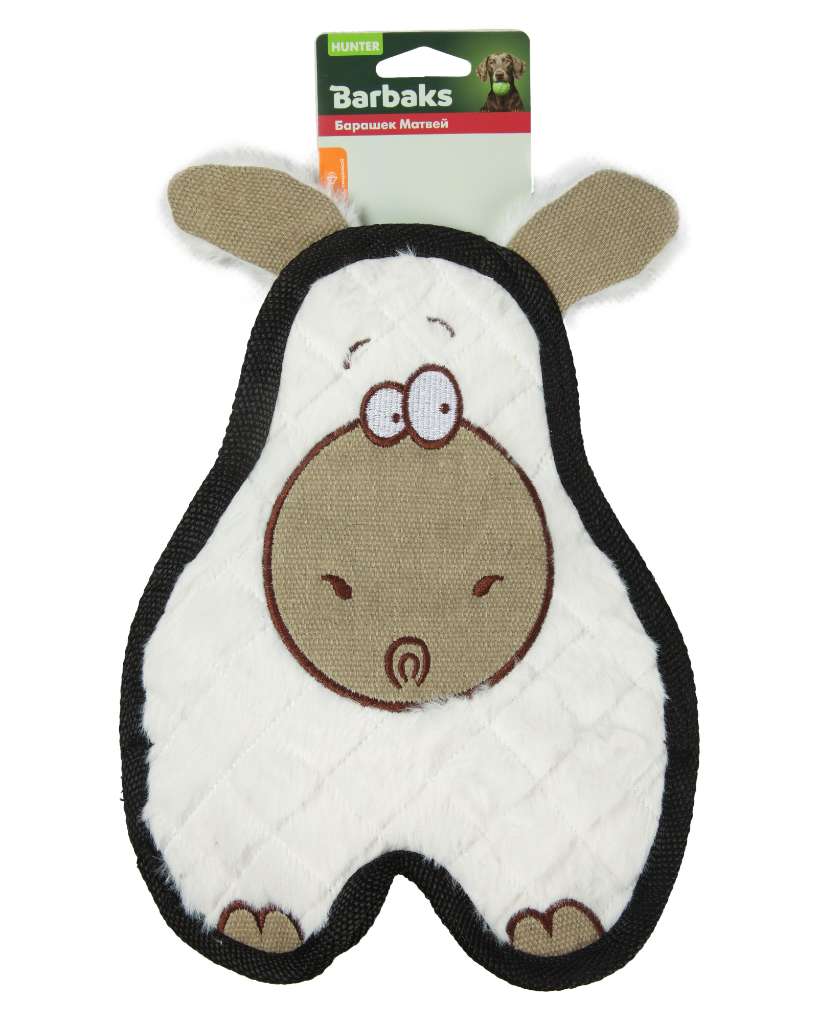 Игрушка для собак Barbaks Барашек Матвей особо прочный с пищалкой 25*22см - фото 7