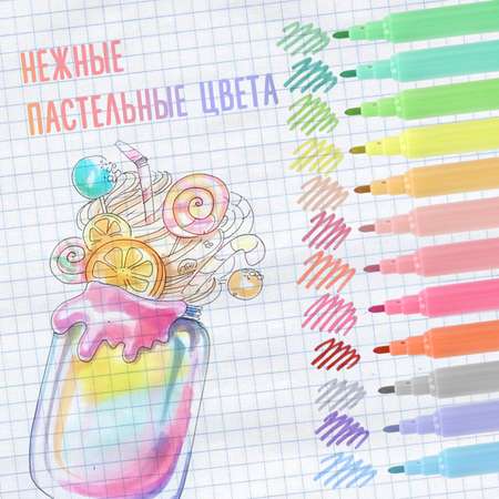 Фломастеры Юнландия 12 цв.