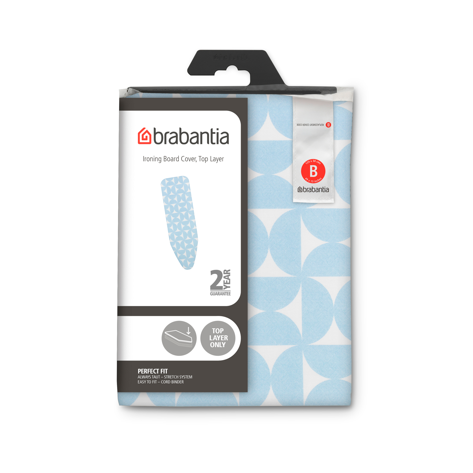 Чехол для гладильной доски Brabantia Свежий бриз 124х38см (8мм) 219825 - фото 2