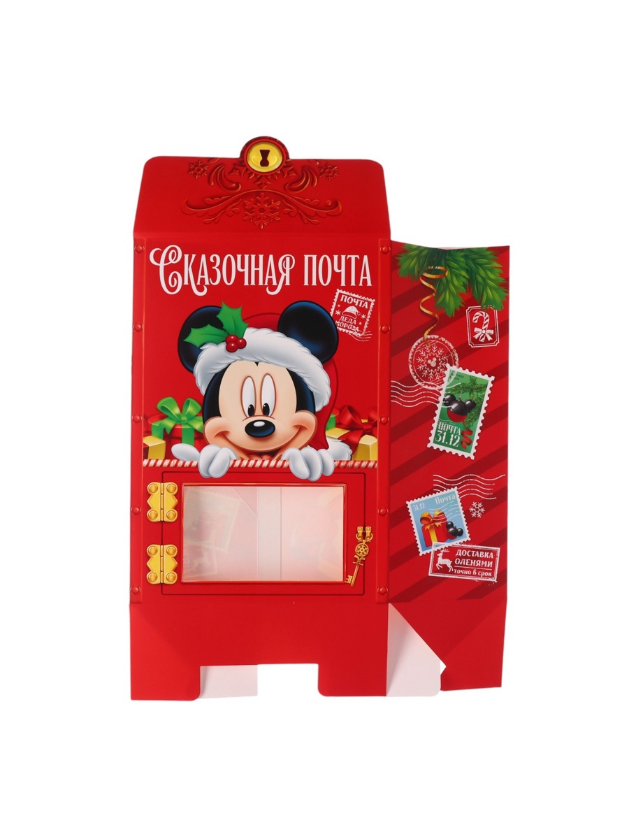 Коробка складная, новогодняя Disney "Сказочная почта", 20 х 28,1 х 10 см - фото 6